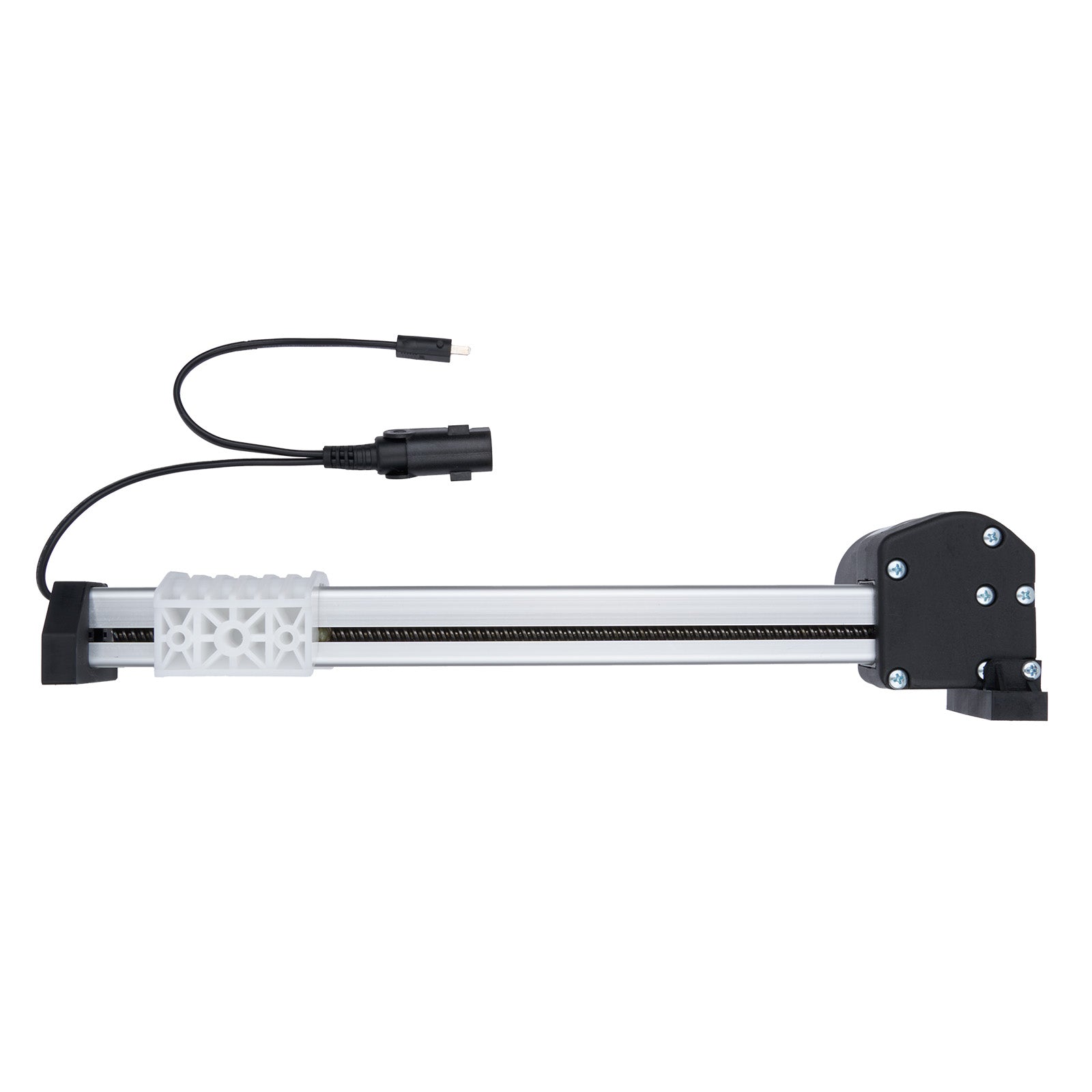 Mechanical arm with a cable on a white background