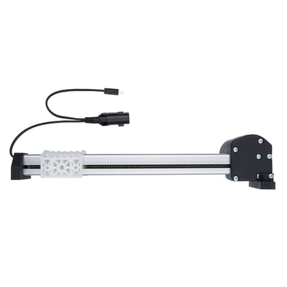 Mechanical arm with a cable on a white background