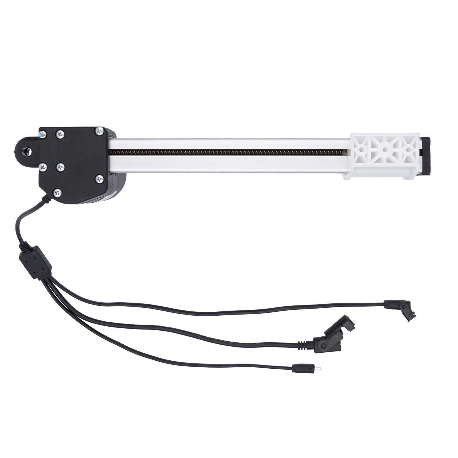 Mechanical arm with connectors on a white background
