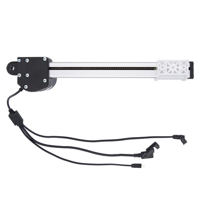Mechanical arm with connectors on a white background