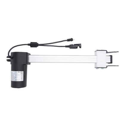 Electrical components including a black cylindrical device and white plug on a white background