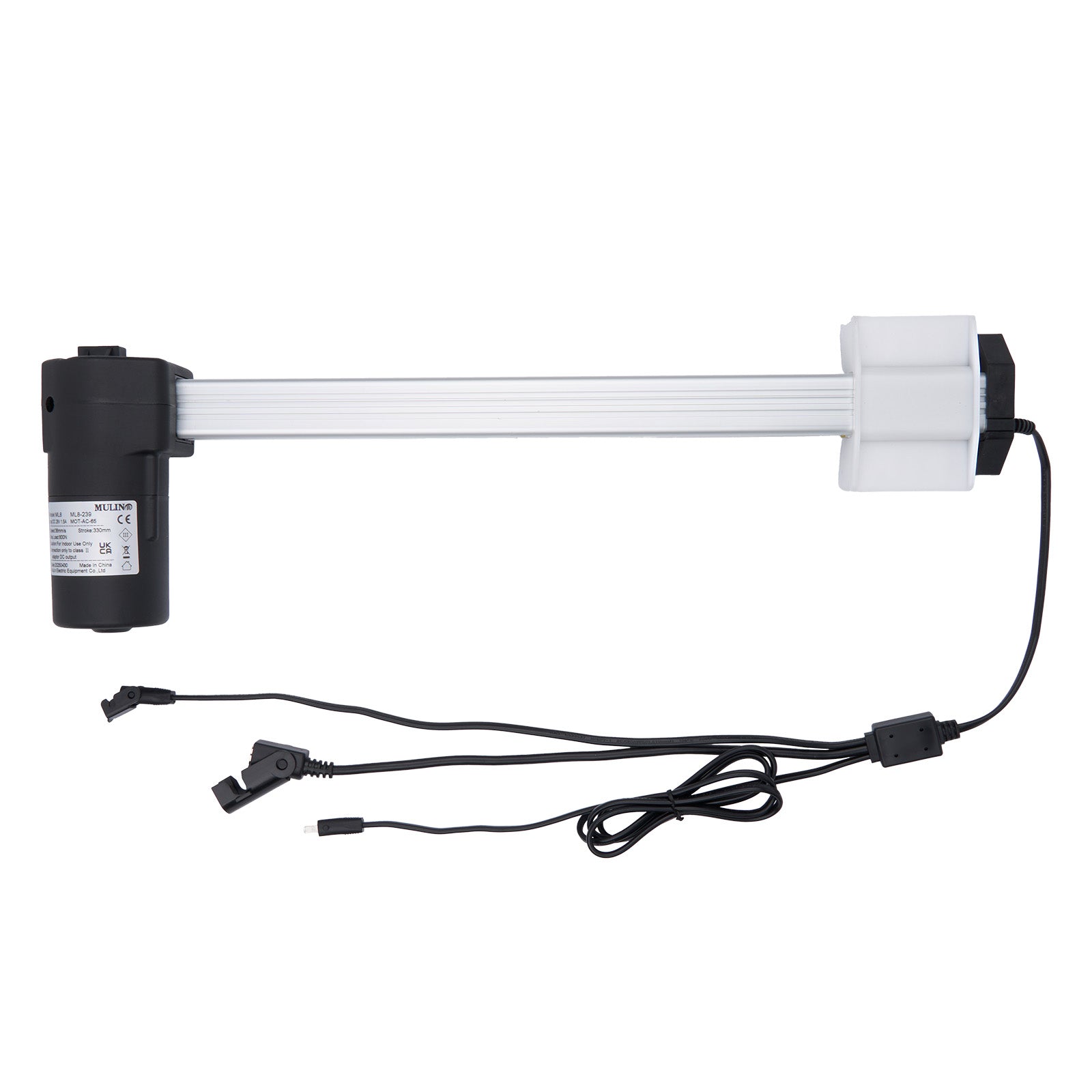 Aquarium light with black base and white lamp on a white background