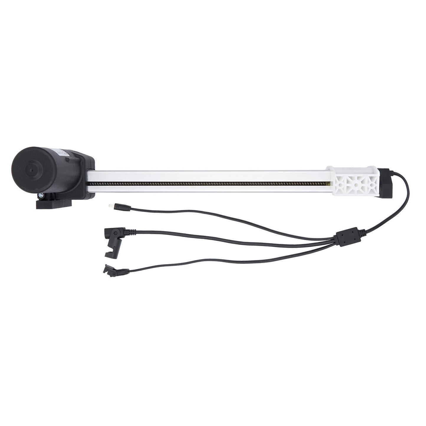 Light bar with camera and wiring on a white background