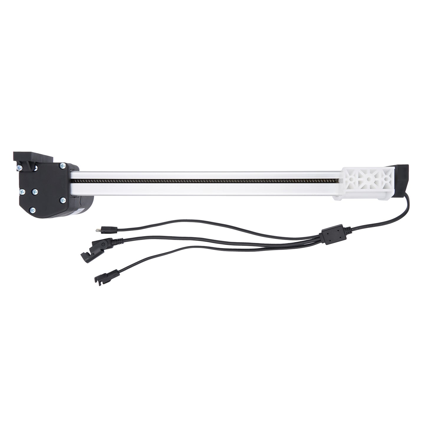 Mechanical arm with cables on a white background
