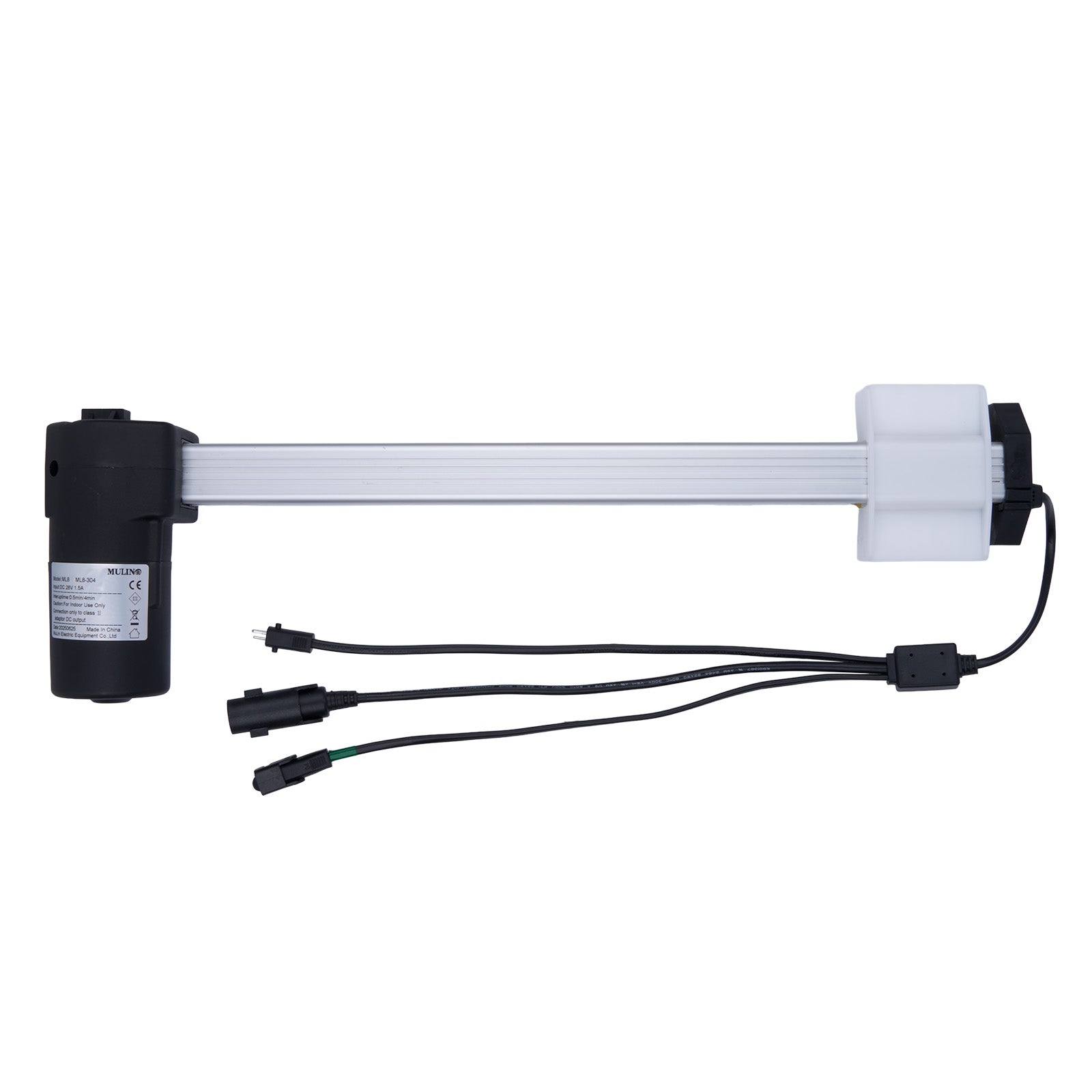 Electrical component with connectors on a white background