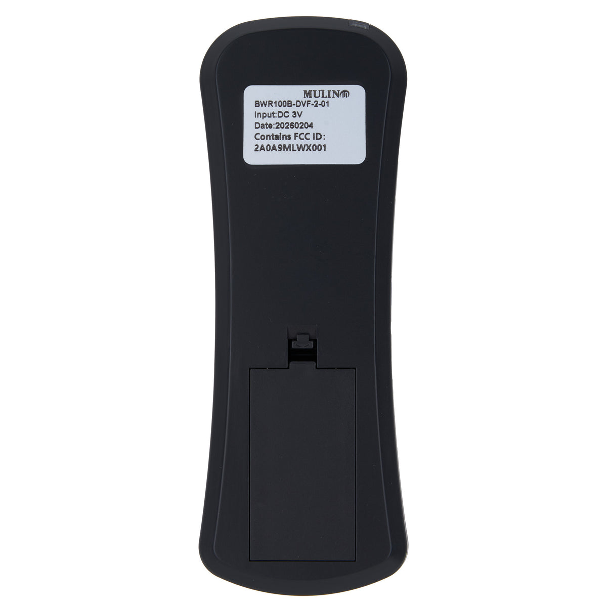 Model number tag of BWR100B-DVF-2-01 12-Button Wireless Remote Controller for Adjustable Bed Bases