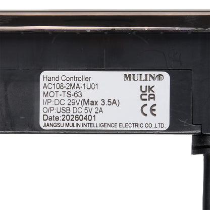 Model number tag of the Mulin AC108-2MA-1U01 5-Button Switch MOT-TS-63