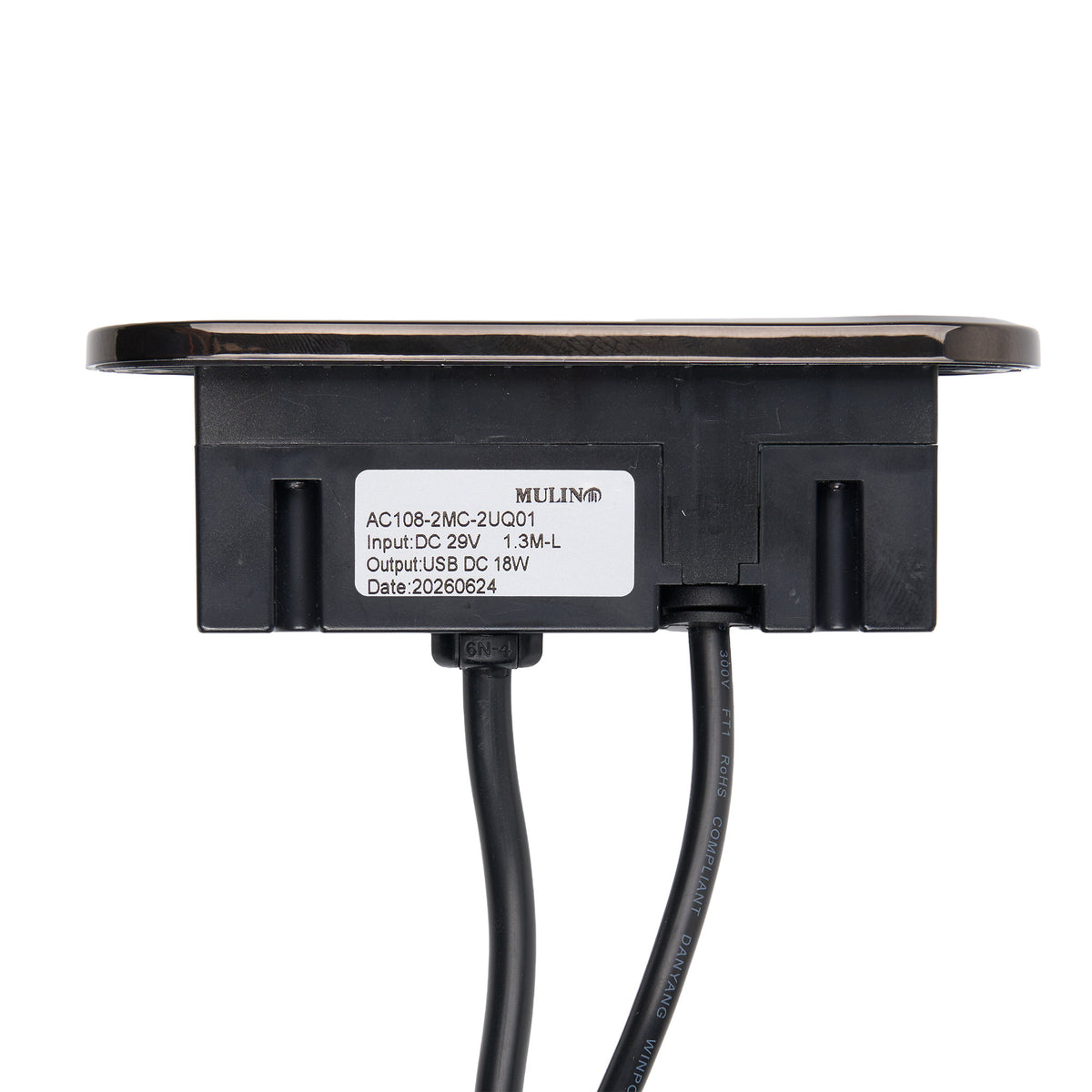 Model number tag of the Mulin AC108-2MC-2UQ01 5-Button 5-Pin Switch