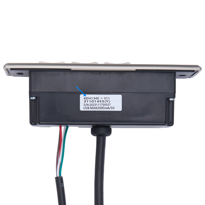 Electronic device with wiring on a white background