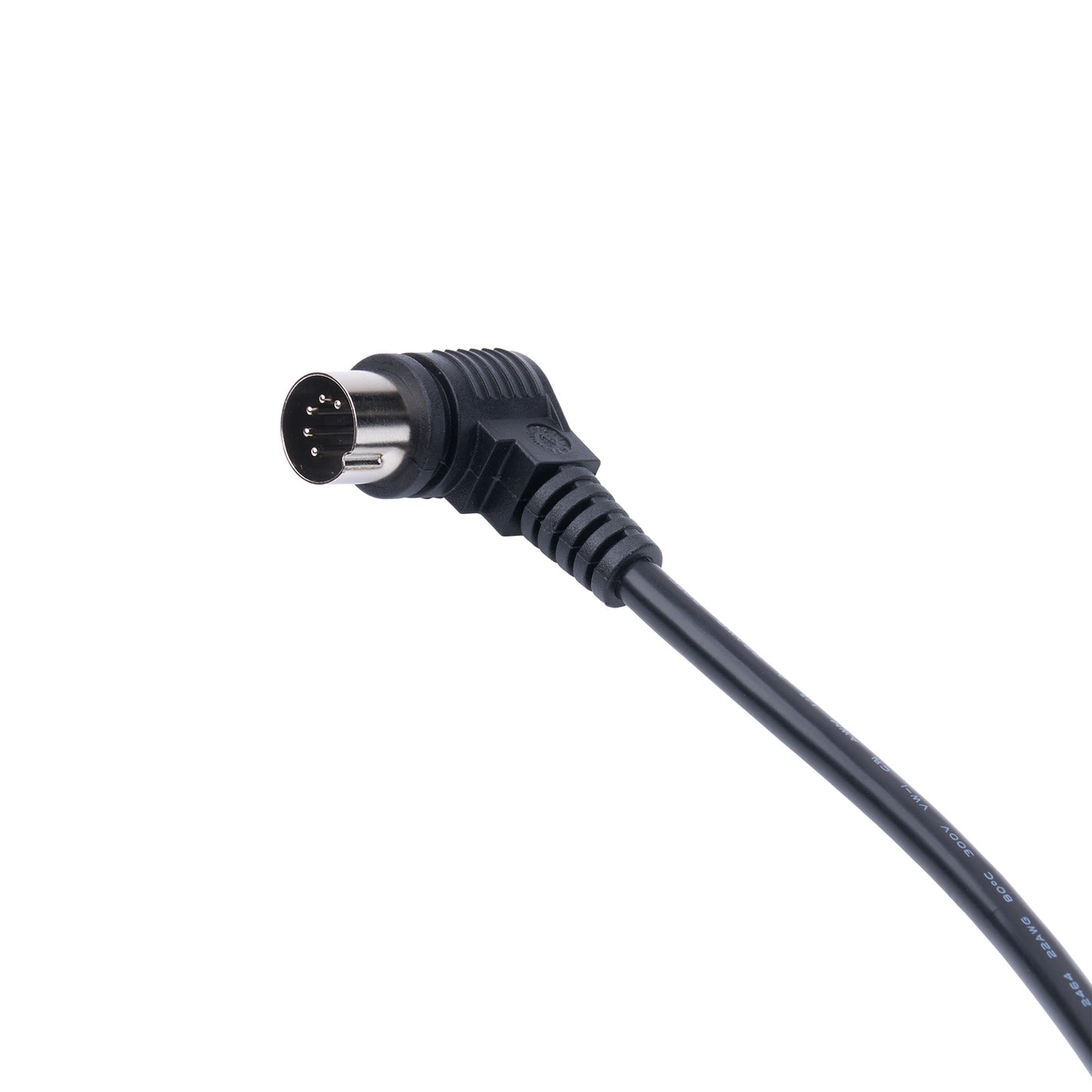 Black cable with a 5-pin connector on a white background