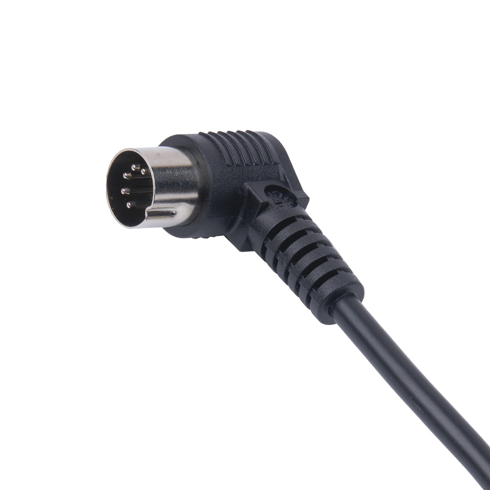 Black cable with a 5-pin connector on a white background