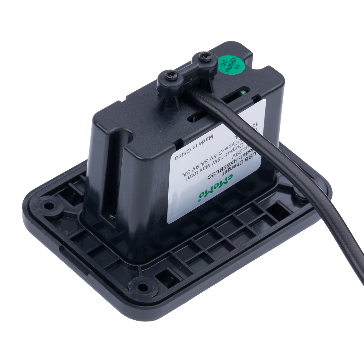 Mounting block of the eMoMo HX66BU2C Type A + Type C USB Charger 