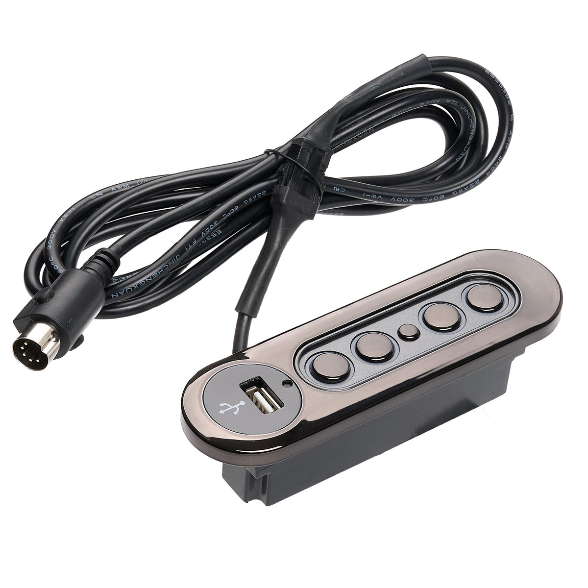 Mulin AC108-2MA-1U01 5-Button Switch for Power Recliner with USB, 6-Pin, MOT-TS-63
