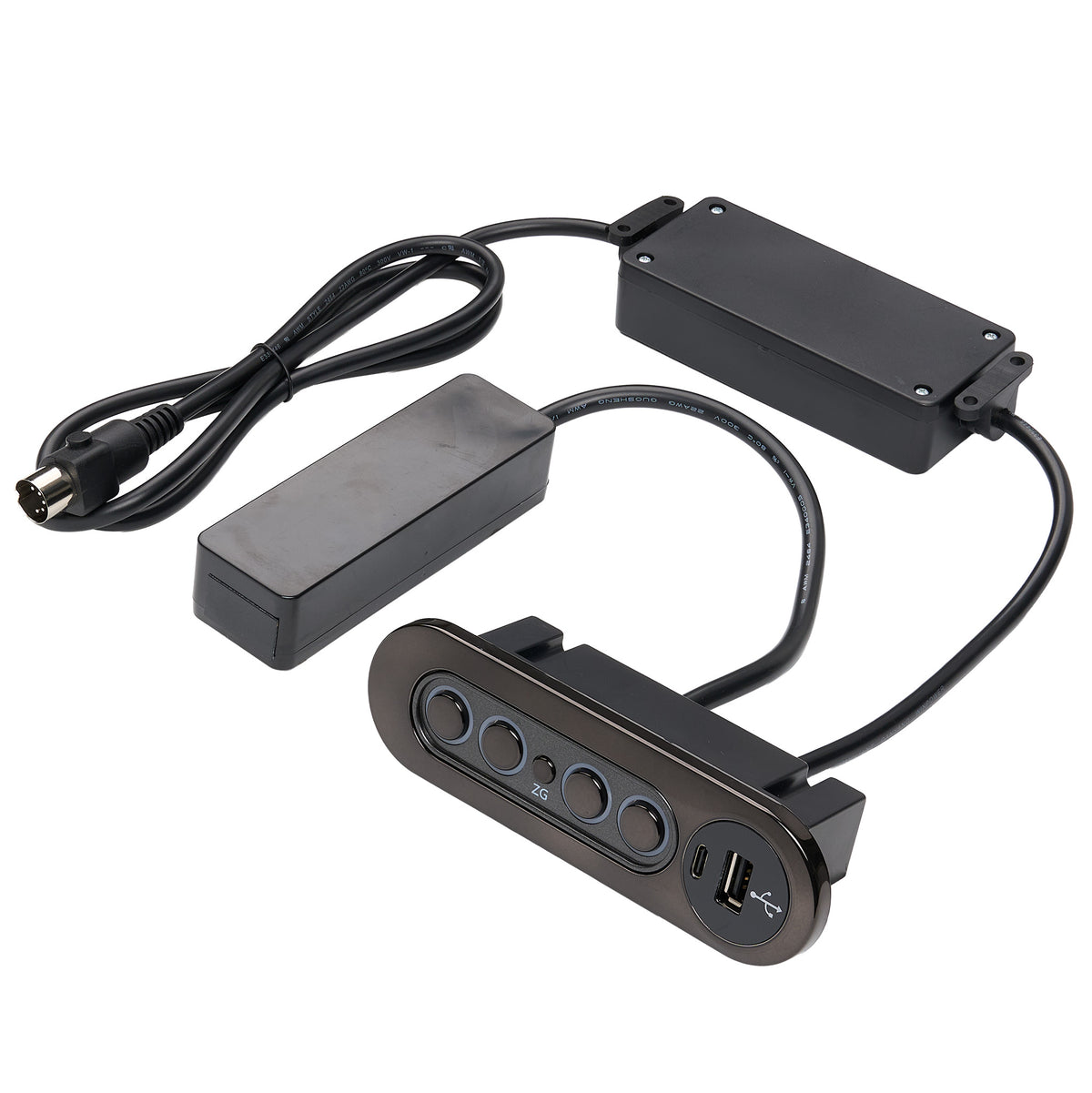 Mulin AC108-2MC-2UQ01 5-Button 5-Pin Switch for Power Recliner W/ USB & Type-C Ports
