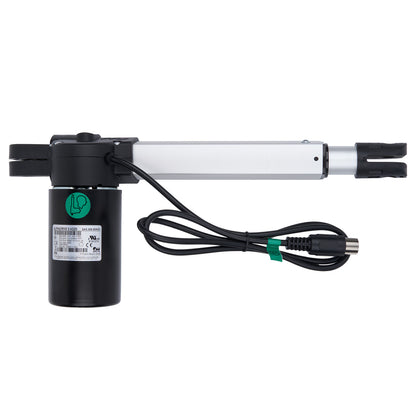 Electric actuator with cable on a white background