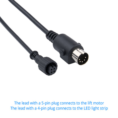 Output Connectors of Acrookey JS3616-TG-L 5-Button Switch & Junction Box Kit for Recliner Lift Chairs