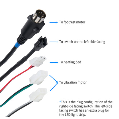 Plug configuration of the eMoMo TRG22HRRL Right Side Facing Version 7-Button Control Switch 