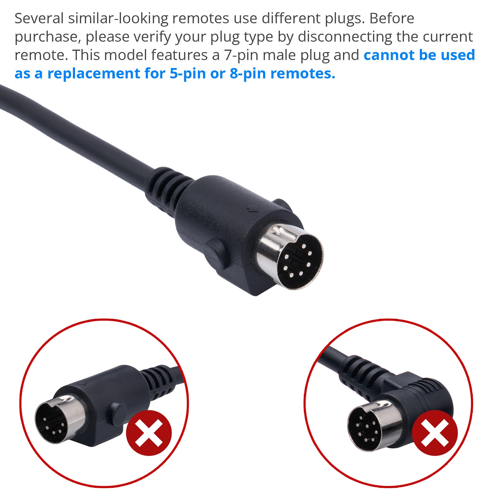 Replaces HSW306 of HHC 6 Button 7 Pin Control Wands for Recliner