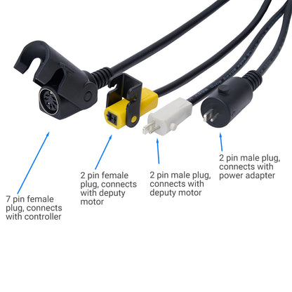 4-Plug Linear Actuator Wire Harness for LMD12517 series LMD12517-33A-4-20000