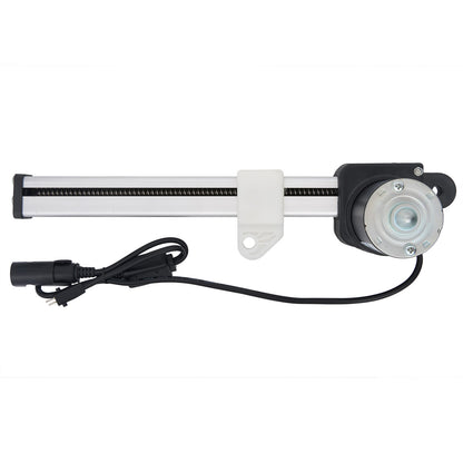 Mechanical slider with a camera mount on a white background