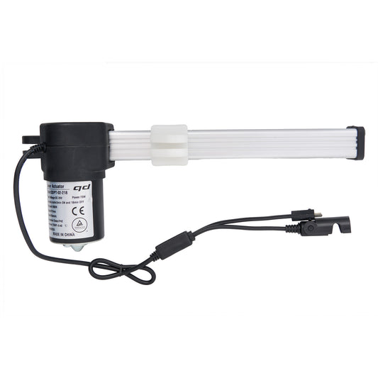 Black and white pump with visible branding on a white background