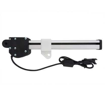 Mechanical arm with a cable on a white background