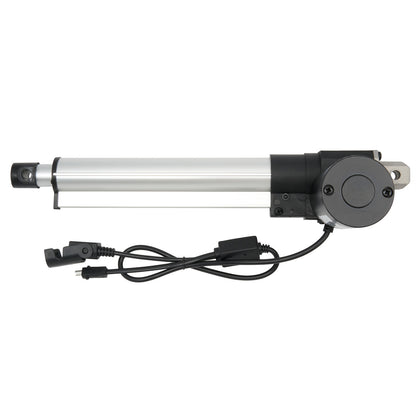 Linear actuator with power cable on a white background