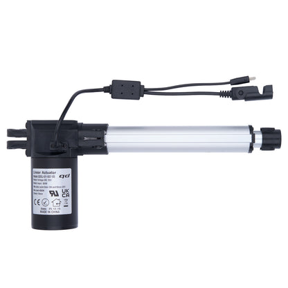 Linear actuator with cables on a white background