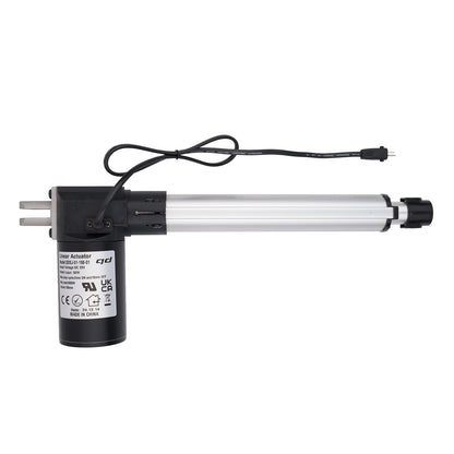 Linear actuator with cable on a white background