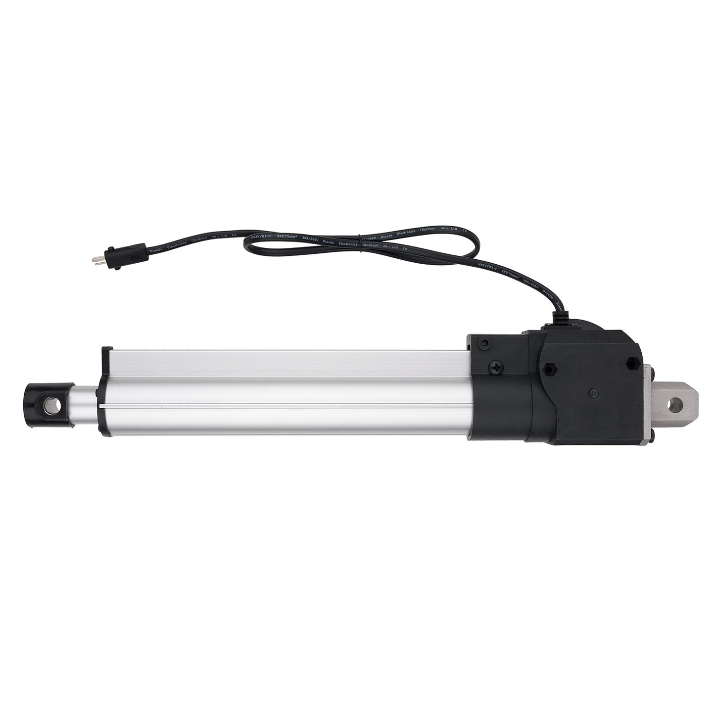 Linear actuator with a cable on a white background
