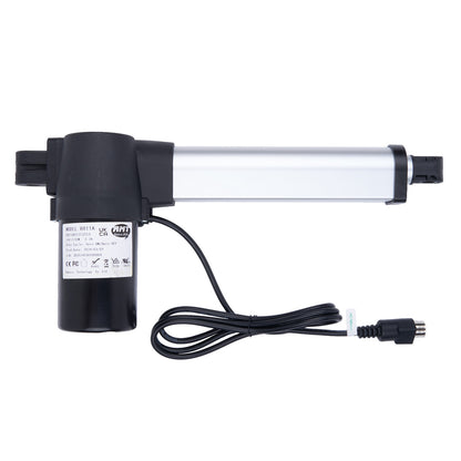 Electric linear actuator with cable on a white background