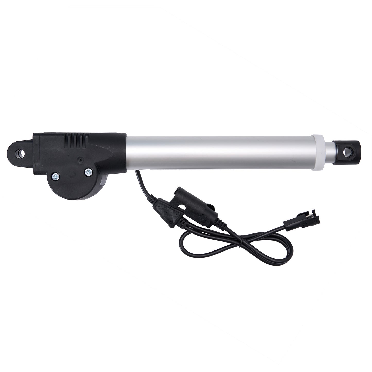 Electric linear actuator with power cable on white background