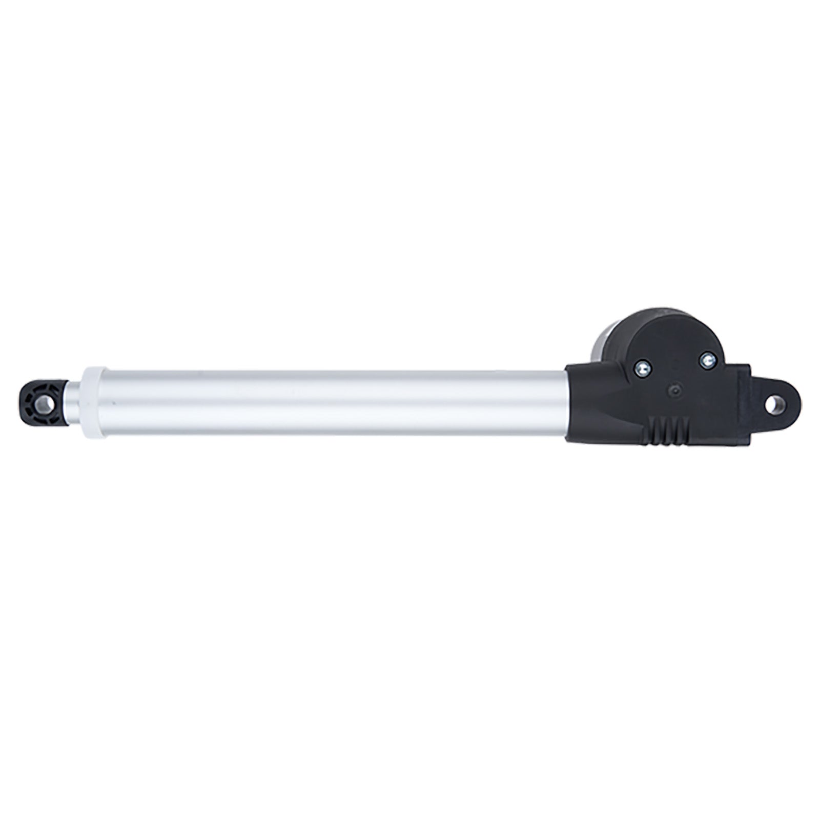 Chef's knife with a black handle on a white background