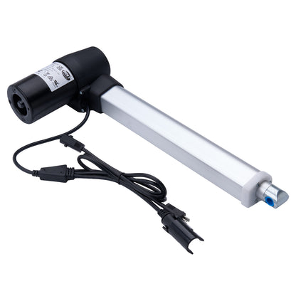 Linear actuator with cable on a white background