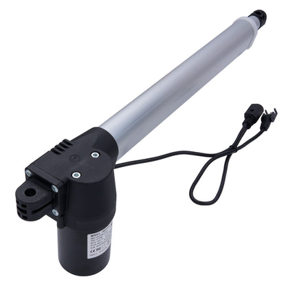 Linear actuator with cable on a white background