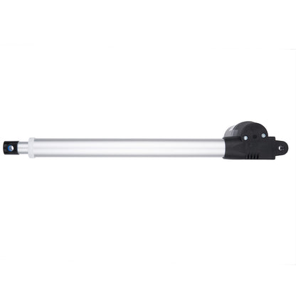 Metallic rod with black end cap on a white background