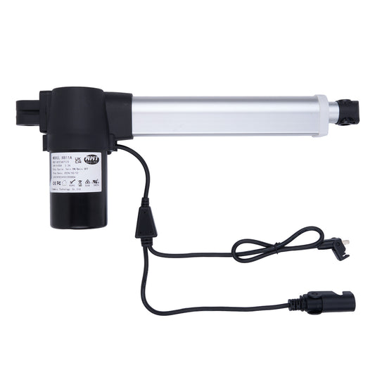Electric linear actuator with cable on a white background