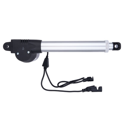 Electric pump with black handle and silver body on a white background