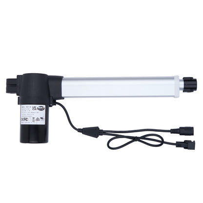 Black and white electronic device with cable on a white background