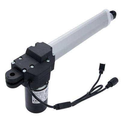 Electric actuator with cable on a white background