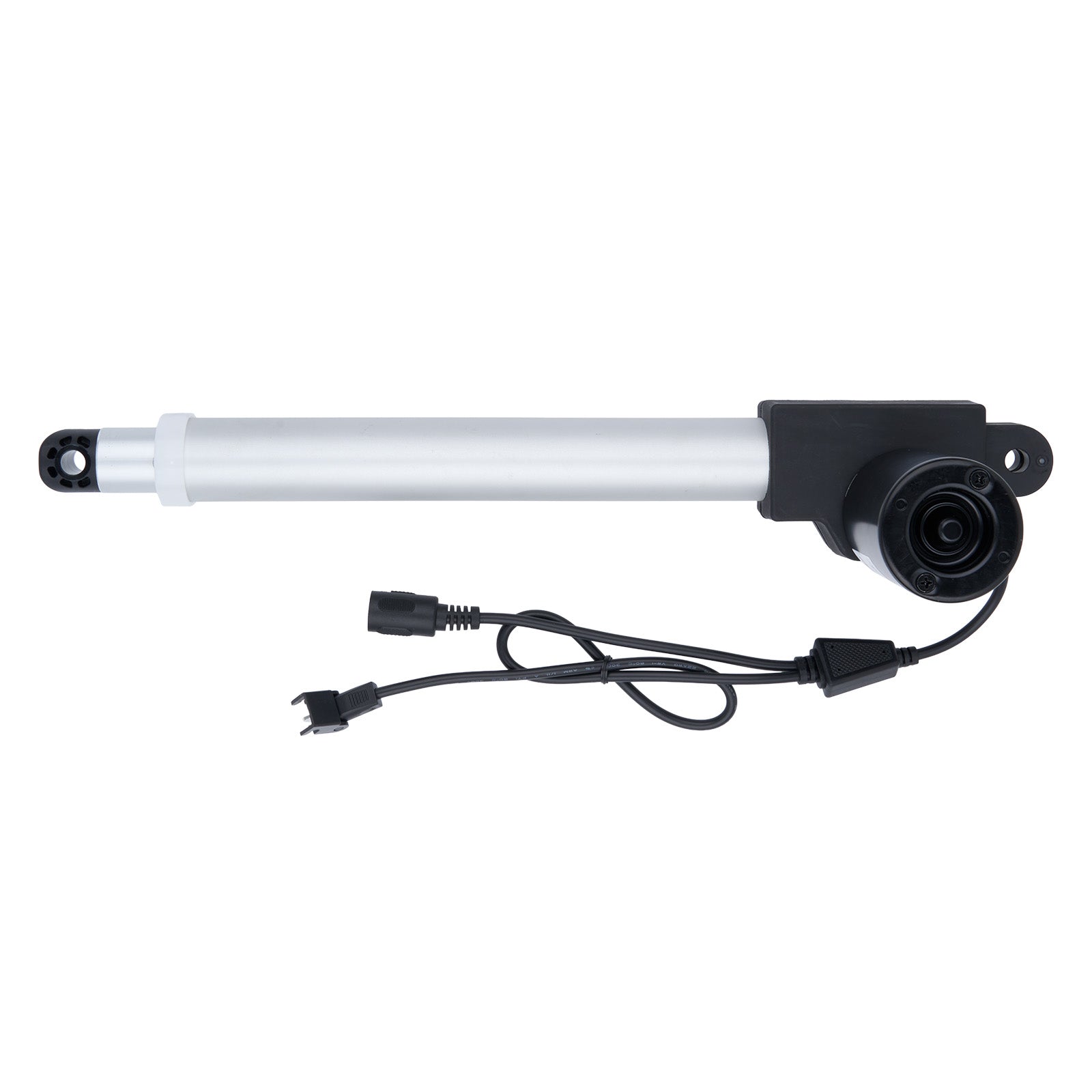Mechanical actuator with power cable on a white background