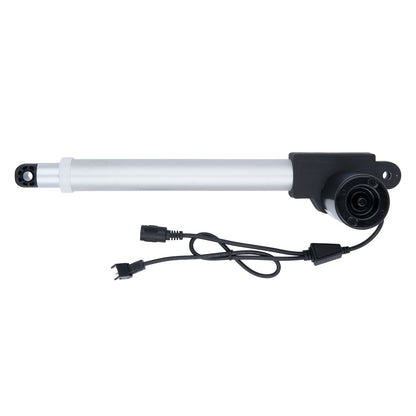 Mechanical actuator with power cable on a white background