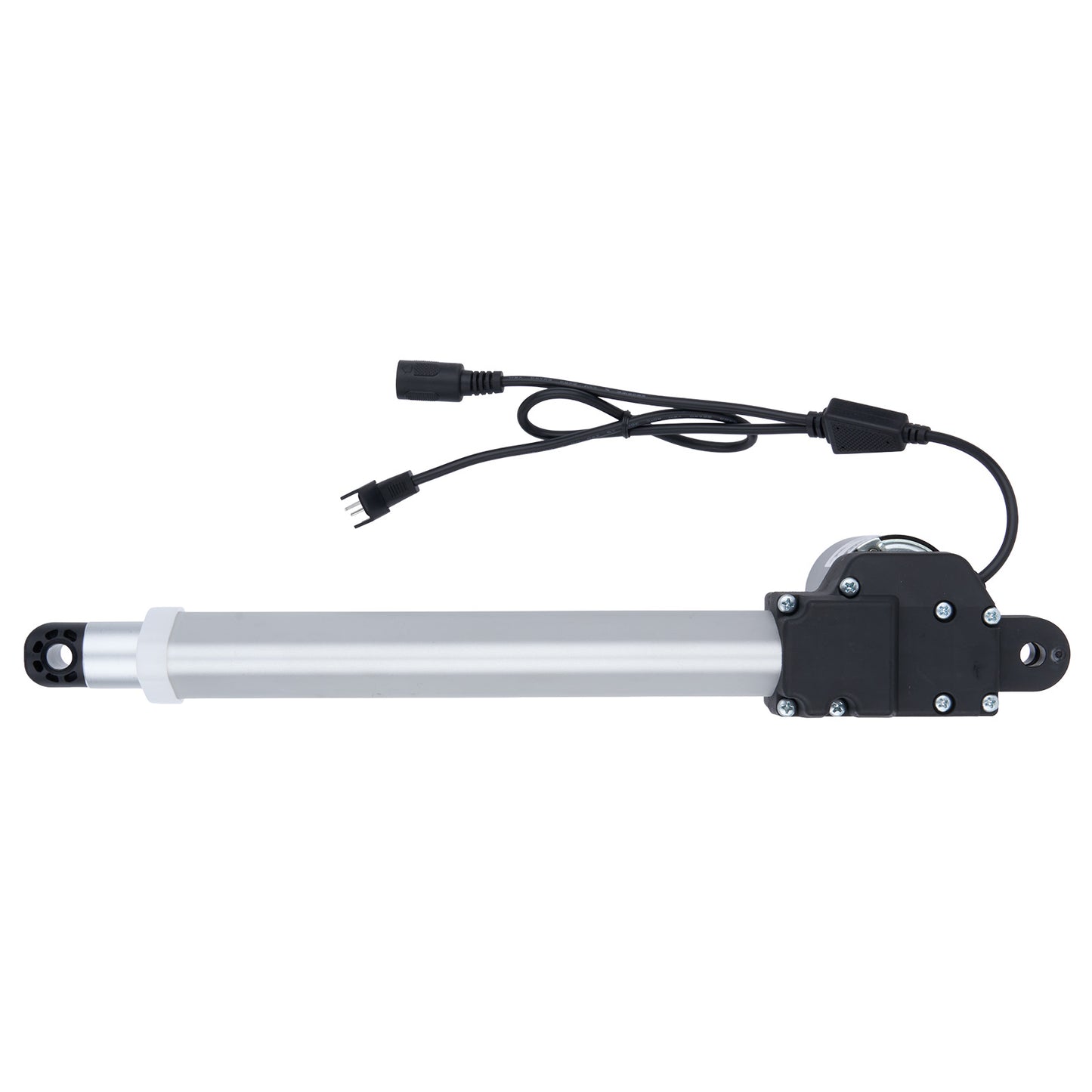 Linear actuator with cables on a white background