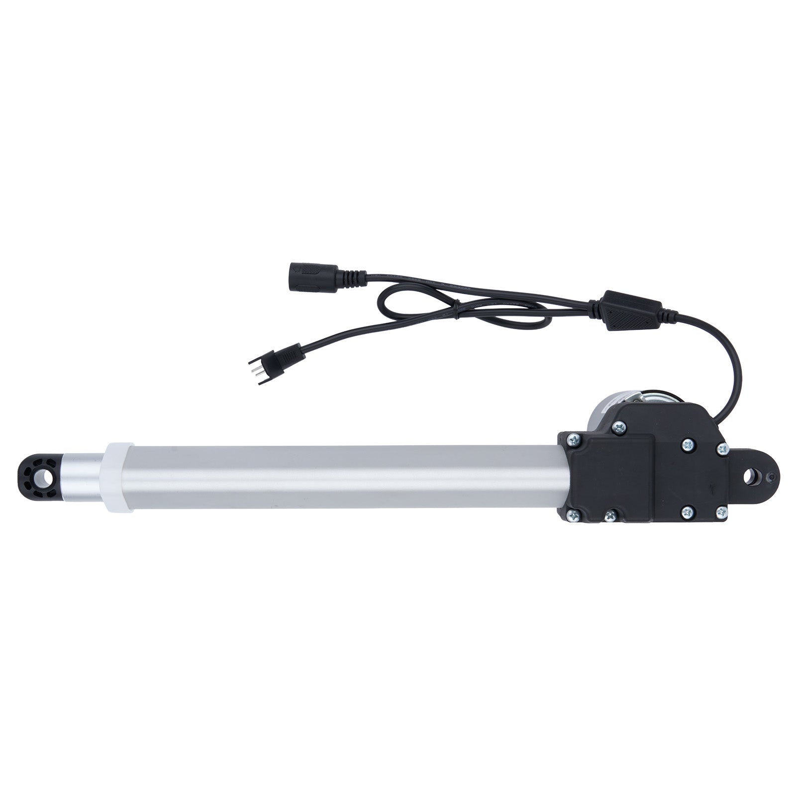 Linear actuator with cables on a white background