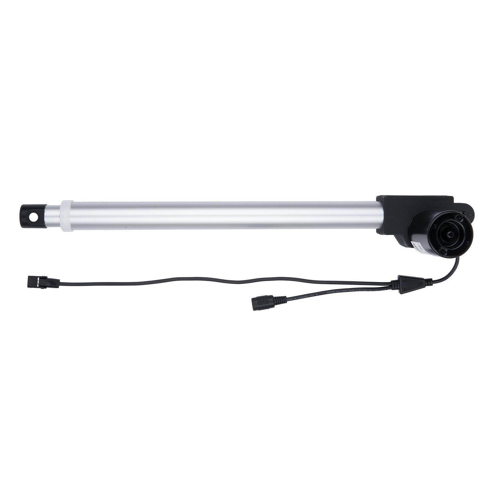 Mechanical arm with a motor and cable on a white background