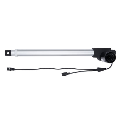 Mechanical arm with a motor and cable on a white background