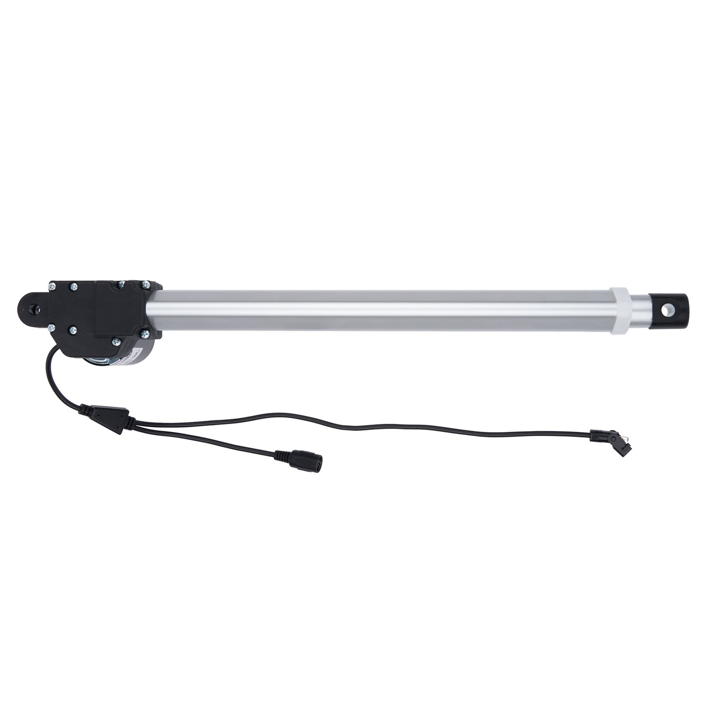 Linear actuator with cables on a white background