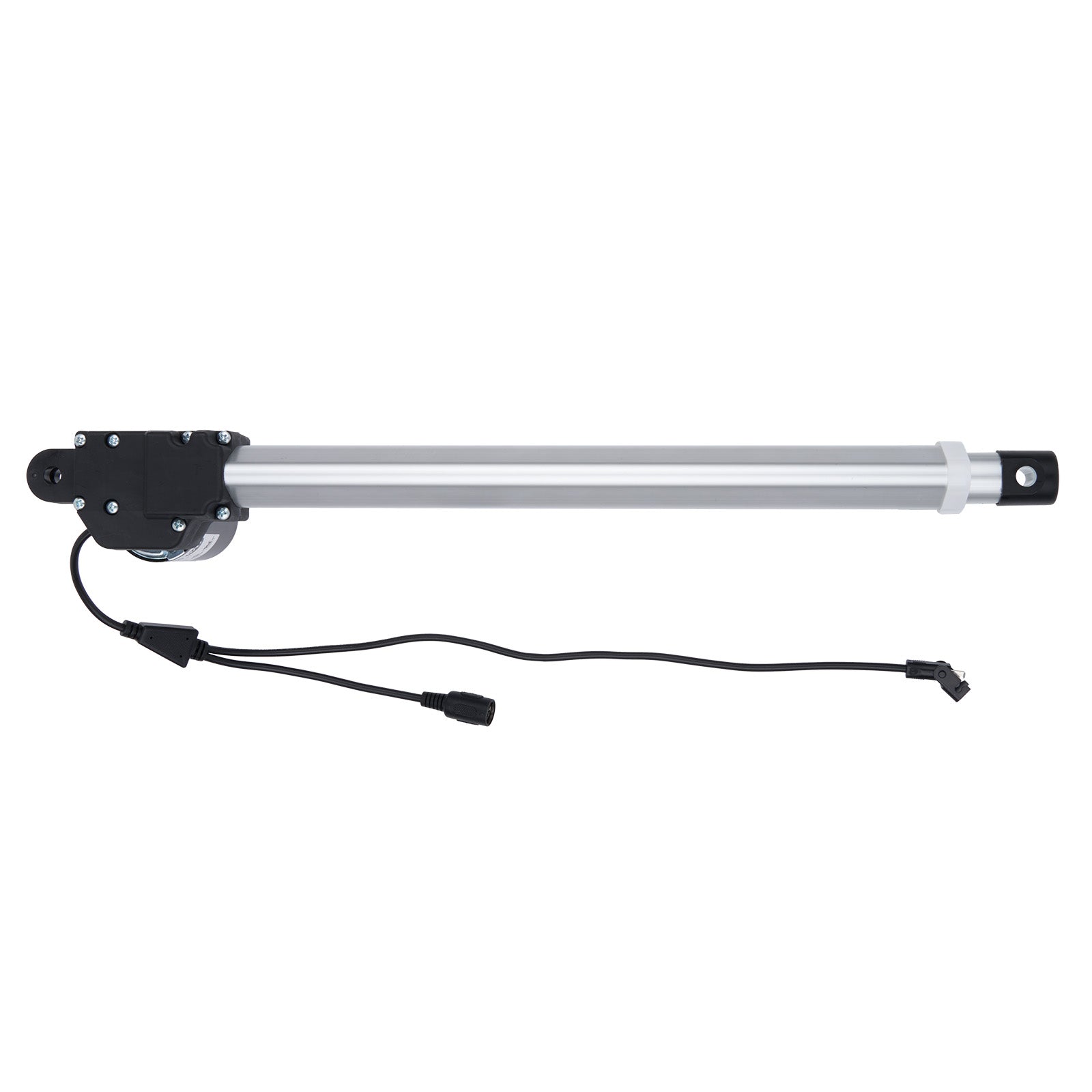 Linear actuator with cables on a white background