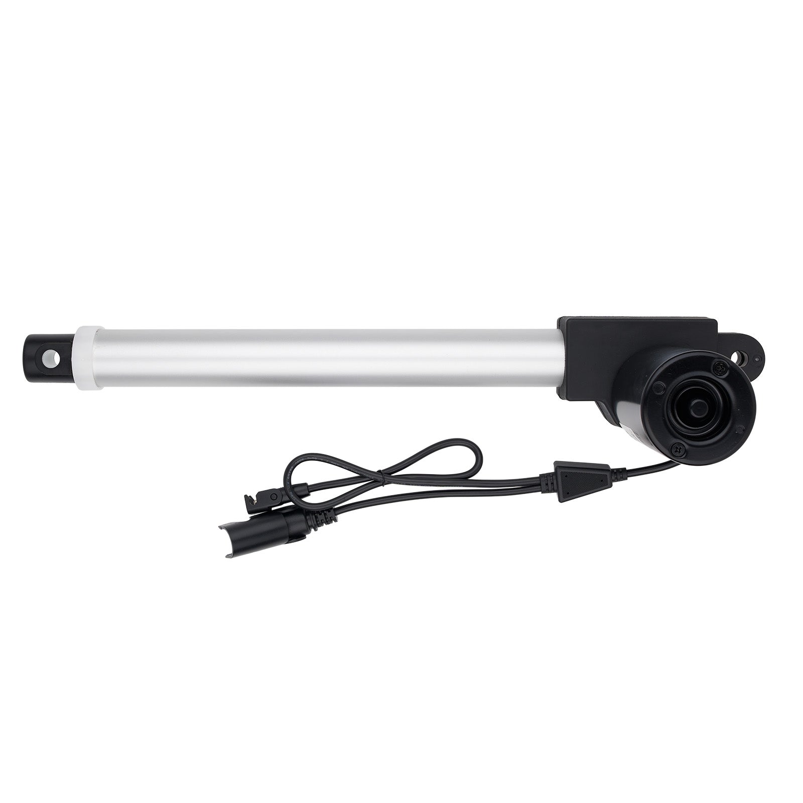 Linear actuator with cable on a white background