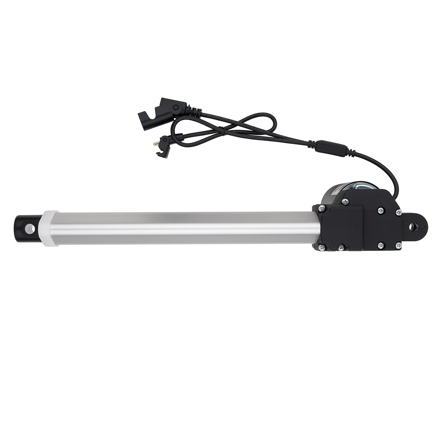 Linear actuator with cable on a white background